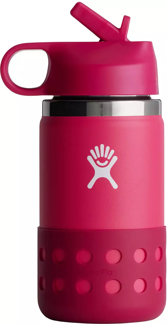 Hydro Flask 12 oz. Kids' Wide Mouth Bottle with Straw Lid and Boot – In  Unison Apparel