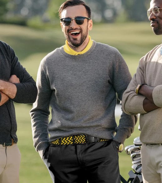 Nex Belt - Braided Black & Gold - PCD9879