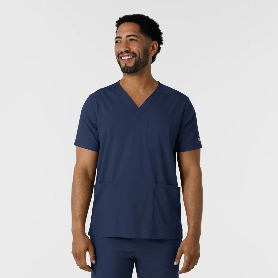 Boundless Men's Multi Pocket V-Neck Scrub Top (6351)