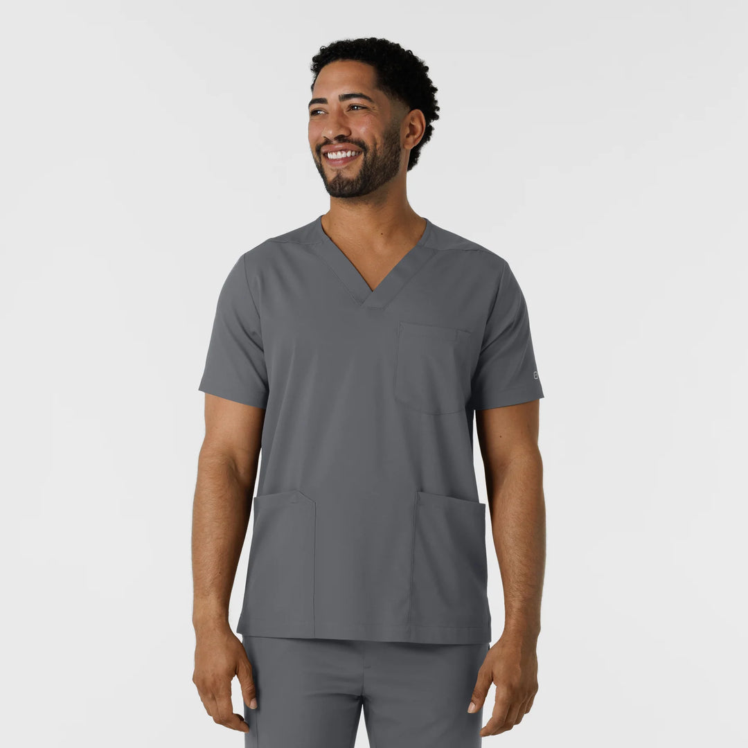 Boundless Men's Multi Pocket V-Neck Scrub Top (6351)