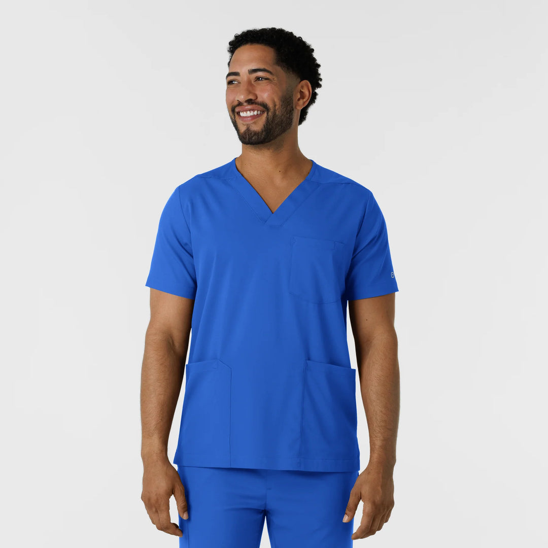 Boundless Men's Multi Pocket V-Neck Scrub Top (6351)
