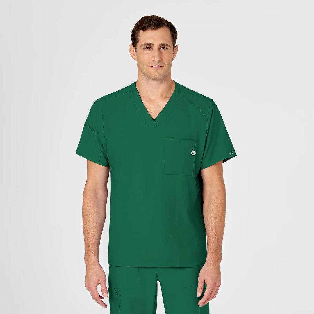 W123 Men's V-Neck Scrub Top (6355)