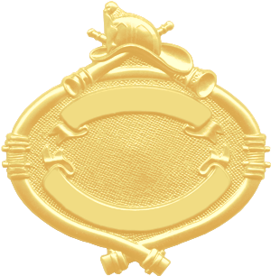 Blackinton Oval Badge with Hose Rim and Helmet (B1761)