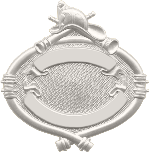 Blackinton Oval Badge with Hose Rim and Helmet (B1761)