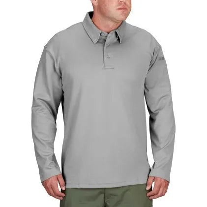 Groveland FD Propper I.C.E Men's L/S Performance Polo - Grey (F5315)